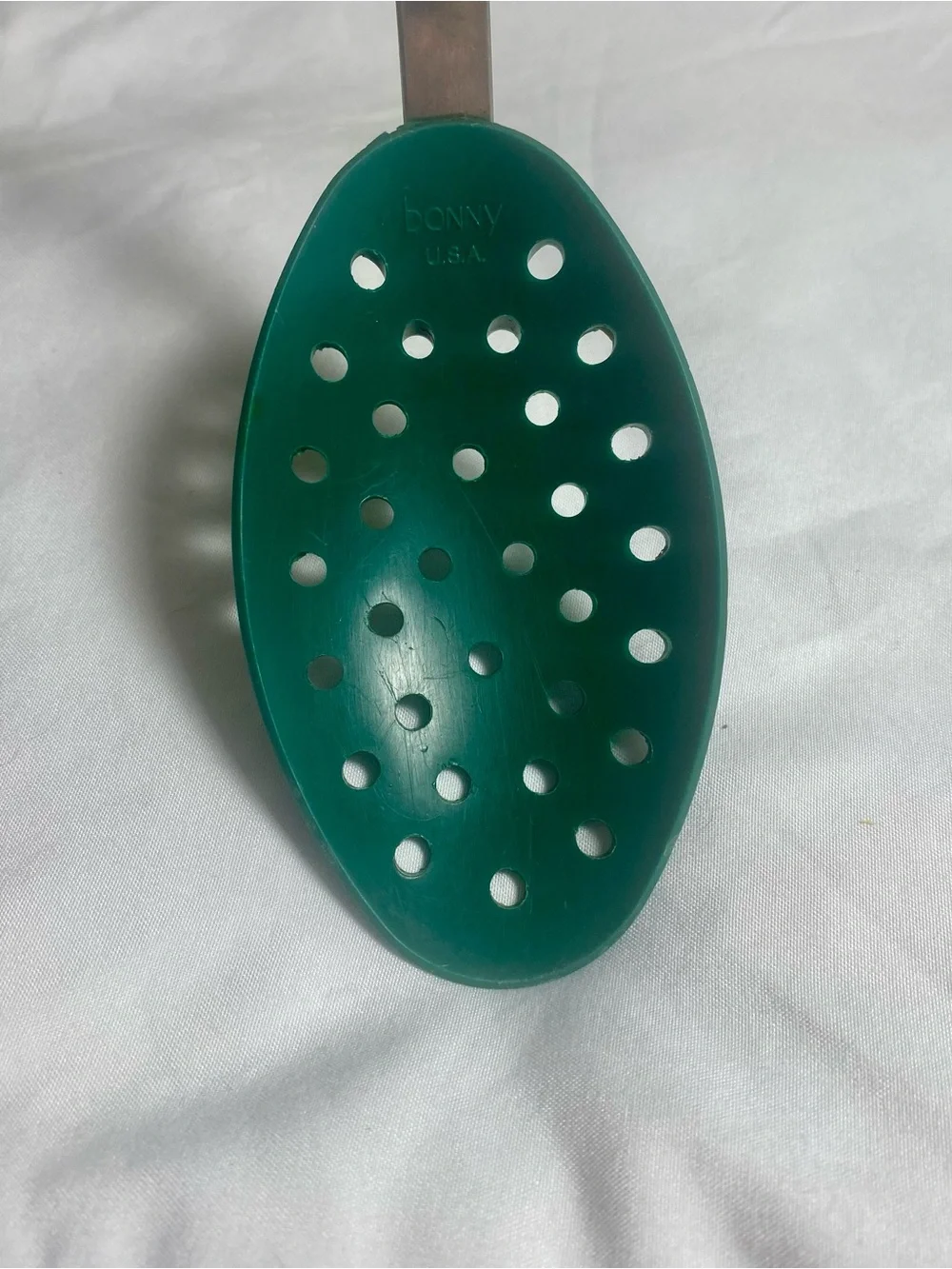 VTG Bonny Stainless Steel Slotted Cooking Serving Spoon Hunter Green USA